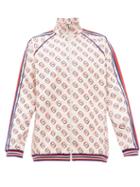 Matchesfashion.com Gucci - Gg Print Web Striped Jersey Track Top - Mens - White Multi