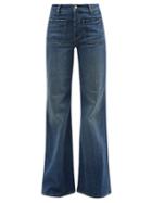 Ladies Rtw Nili Lotan - Florence High-rise Denim Flared-leg Trousers - Womens - Denim
