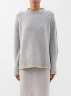 Lisa Yang - Agatha Whipstitch Cashmere Sweater - Womens - Yellow Grey