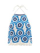 Sea - Hayden Crochet Wool-blend Tank Top - Womens - Blue Multi