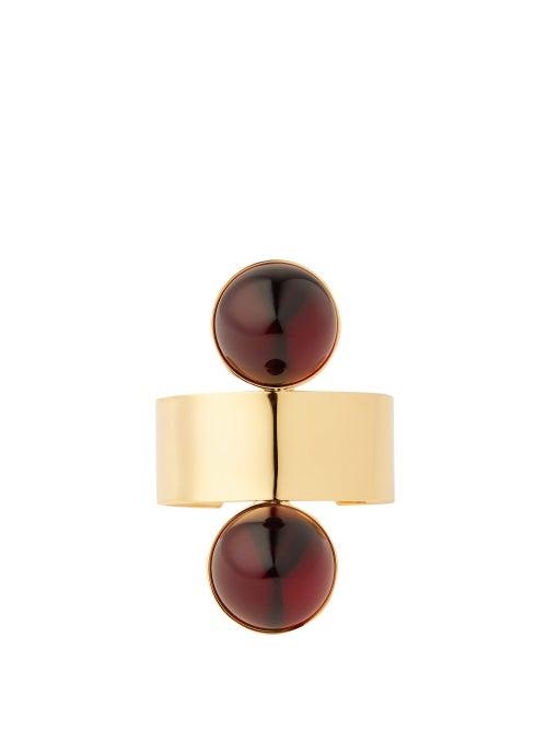 Matchesfashion.com Marni - Rigid Mod Double Sphere Cuff - Womens - Red