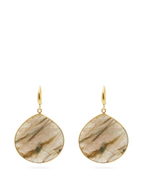 Matchesfashion.com Sylvia Toledano - Labradorite Drop Earrings - Womens - Gold