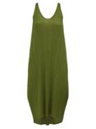 Matchesfashion.com Pleats Please Issey Miyake - Scoop Neck Pleated Dress - Womens - Khaki