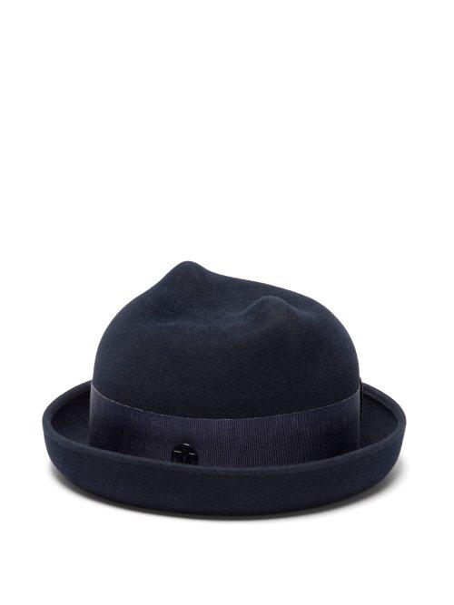 Matchesfashion.com Maison Michel - Winnie Felt Hat - Womens - Navy