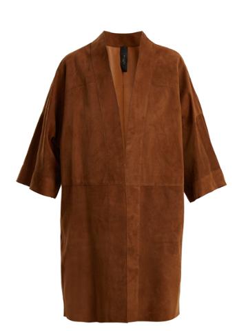 Giani Firenze Kimono-sleeve Suede Coat