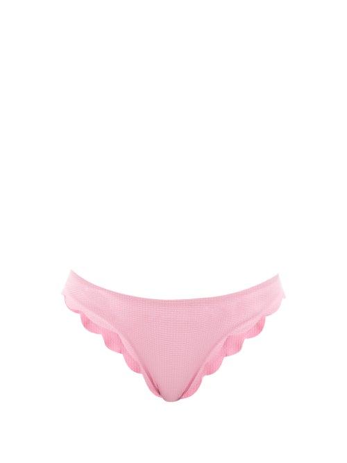 Marysia - Broadway Scalloped Bikini Briefs - Womens - Mid Pink