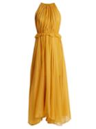 Maria Lucia Hohan Kamille Halterneck Silk Dress