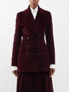 S.s. Daley - Amer Double-breasted Corduroy Jacket - Womens - Burgundy/grey