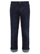Matchesfashion.com Lemaire - Pressed Pleat Straight Leg Jeans - Mens - Indigo