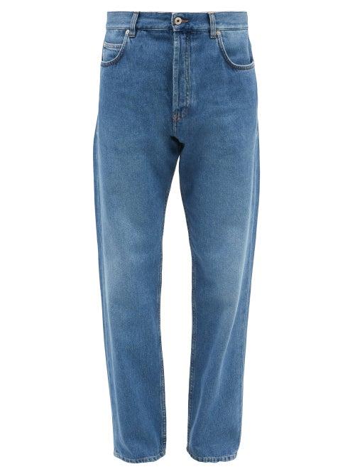 Mens Rtw Loewe - Anagram-pocket Tapered-leg Jeans - Mens - Blue