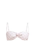 Matchesfashion.com Heidi Klein - Geometric Print Technical Cloqu Bikini Top - Womens - Pink