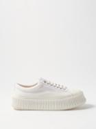 Jil Sander - Ridged-outsole Recycled-fibre Canvas Trainers - Womens - White