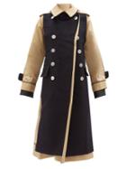Sacai - Contrasting Melton-wool And Gabardine Trench Coat - Womens - Beige Navy