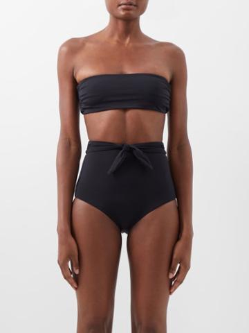 Mara Hoffman - Abigail Recycled-nylon Blend Bikini Top - Womens - Black