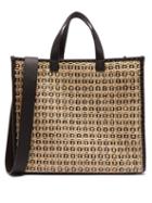 Mens Bags Fendi - Ff Faux-raffia Tote Bag - Mens - Beige Multi