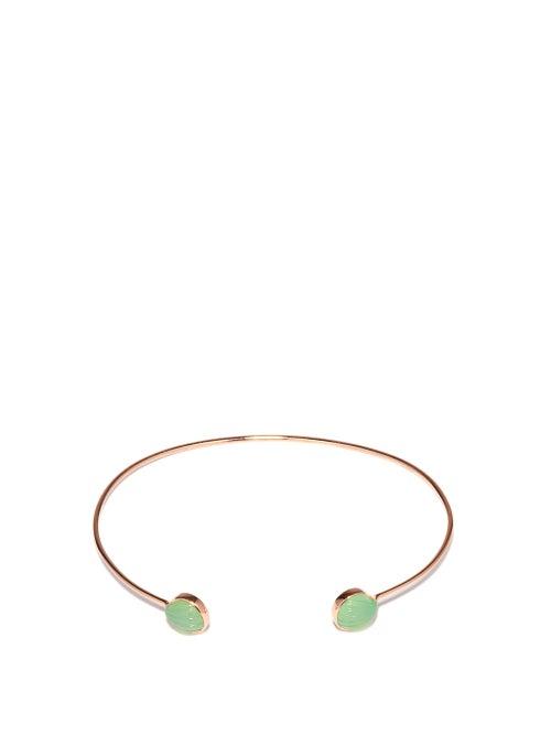 Ladies Fine Jewellery Dezso - 18kt Rose-gold & Chrysoprase Shell Cuff - Womens - Multi