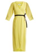 Cefinn V-neck Voile Wrap Dress