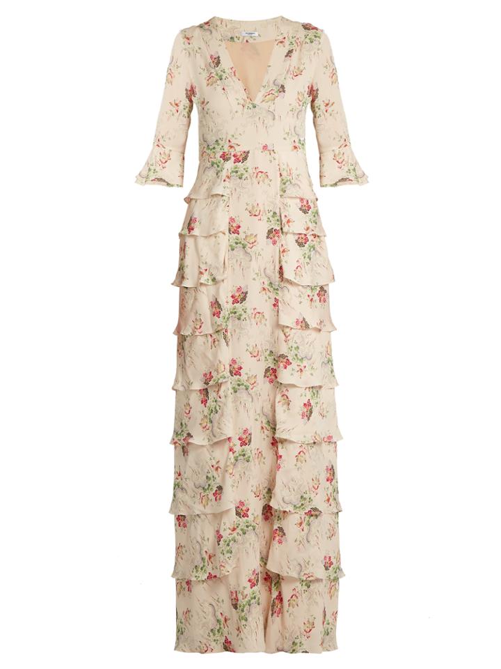 Vilshenko Ivy Floral-print Silk-georgette Gown