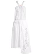 No. 21 Broderie-anglaise Panel Cotton Dress