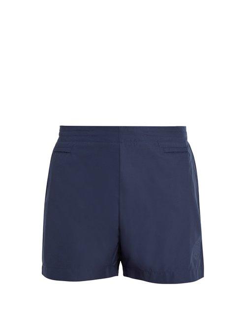 Matchesfashion.com Iffley Road - Pembroke Logo Embossed Running Shorts - Mens - Navy