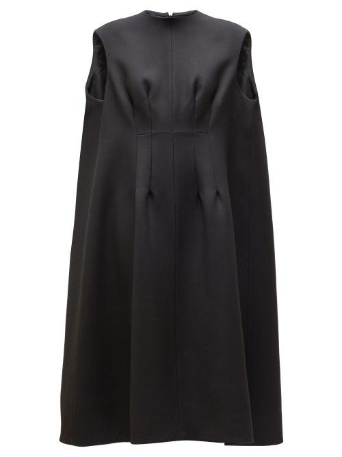 Matchesfashion.com The Row - Isandra Wool Blend Cocoon Dress - Womens - Black