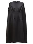 Matchesfashion.com The Row - Isandra Wool Blend Cocoon Dress - Womens - Black