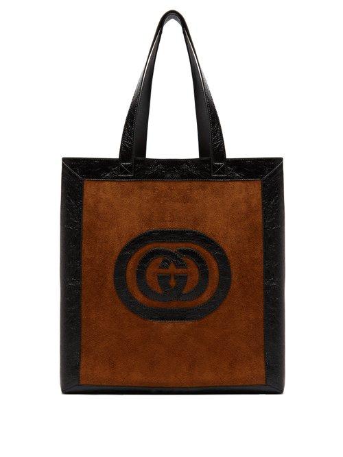 Matchesfashion.com Gucci - Ophidia Medium Suede Tote - Mens - Brown Multi