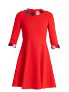 Mary Katrantzou Cooper Guipure-lace Wool-crepe Skater Dress