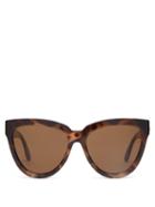 Matchesfashion.com Le Specs - Liar Liar Oversized Cat Eye Sunglasses - Womens - Brown
