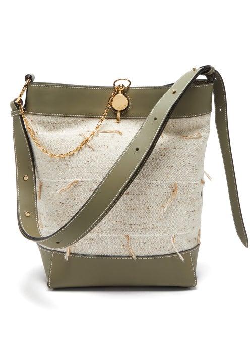Matchesfashion.com Jw Anderson - Keyts Leather And Canvas Tote Bag - Womens - Beige Multi