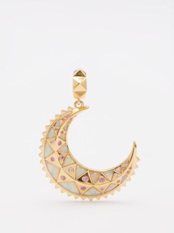 Harwell Godfrey - Moon Mini Sapphire, Opal & 18kt Gold Charm - Womens - Yellow Gold
