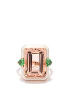 Selim Mouzannar - Gemma Morganite, Tasavorite & 18kt Rose-gold Ring - Womens - Ivory