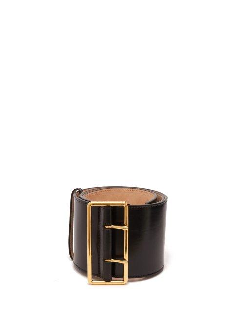 Matchesfashion.com Alexander Mcqueen - Wide Leather Belt - Womens - Black