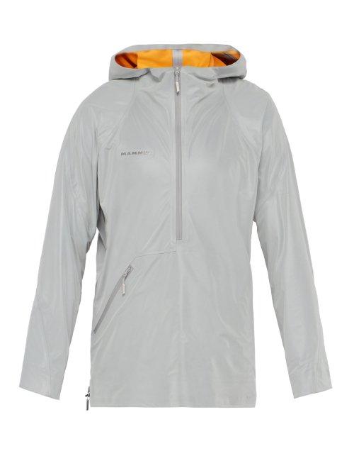 Matchesfashion.com Mammut Delta X - Reflective Half Zip Hooded Jacket - Mens - Silver