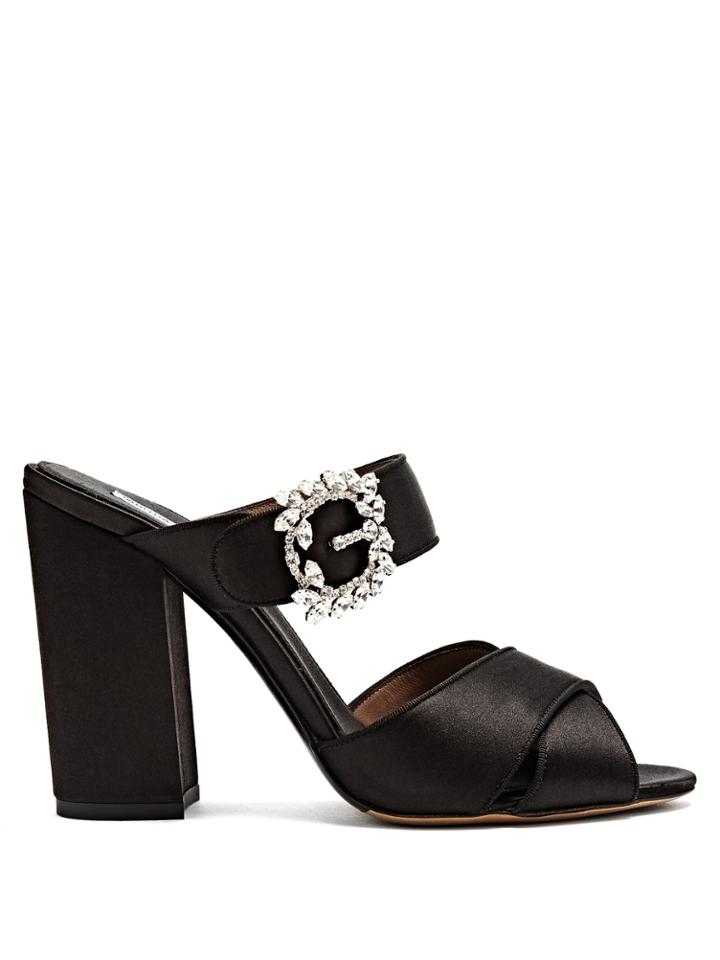 Tabitha Simmons Reyner Satin Block Heel Sandals