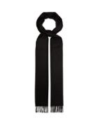 Matchesfashion.com Bottega Veneta - Logo Embroidered Cashmere Scarf - Womens - Black