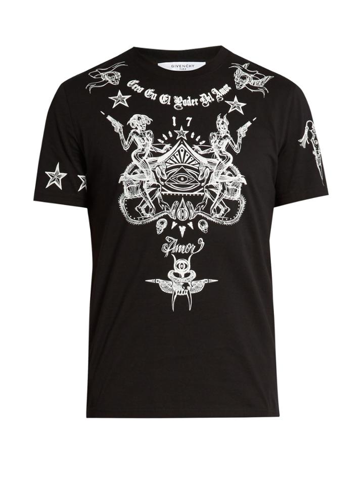 Givenchy Cuban-fit Tattoo-print T-shirt