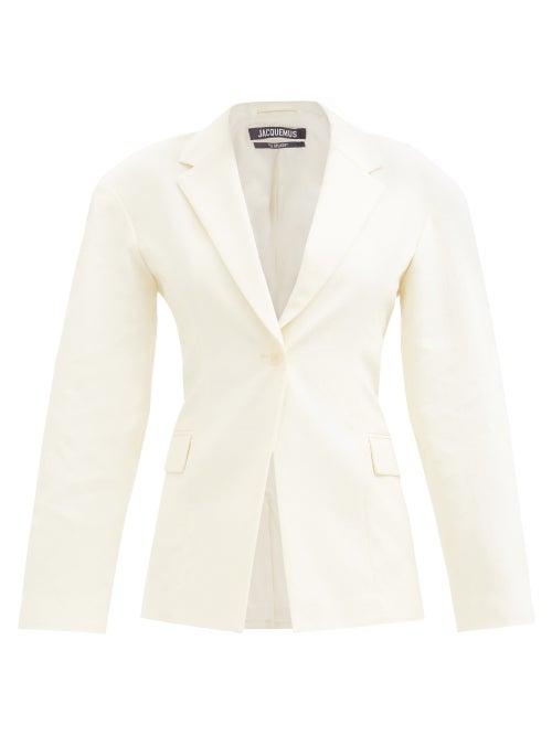 Jacquemus - Fresa Open-quarter Twill Blazer - Womens - Ivory