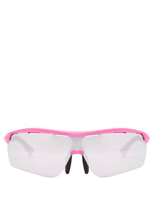 Matchesfashion.com Stella Mccartney - Turbo Wrap Rectangle Frame Sunglasses - Womens - Pink