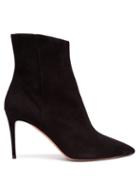 Matchesfashion.com Aquazzura - Alma 85 Suede Boots - Womens - Black