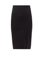 Matchesfashion.com Alexander Mcqueen - Wool-serge Pencil Skirt - Womens - Black
