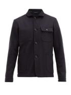 Matchesfashion.com Altea - Patch Pocketed Wool Blend Jacket - Mens - Navy