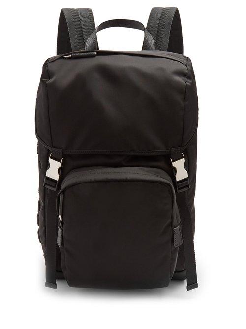 Matchesfashion.com Prada - Logo Appliqu Backpack - Mens - Black Multi