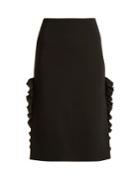 No. 21 Ruffle-trimmed Stretch-crepe Pencil Skirt