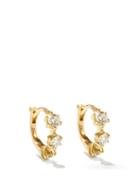 Matchesfashion.com Jade Trau - Kismet Mini Diamond & 18kt Gold Earrings - Womens - Yellow Gold