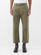 Nili Lotan - Carpenter Cotton-blend Cropped Trousers - Mens - Green