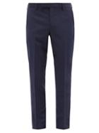 Matchesfashion.com Paul Smith - Wool-blend Slim-leg Suit Trousers - Mens - Navy