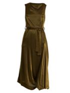 Vivienne Westwood Anglomania Vasari Tie-waist Asymmetric Crepe Dress
