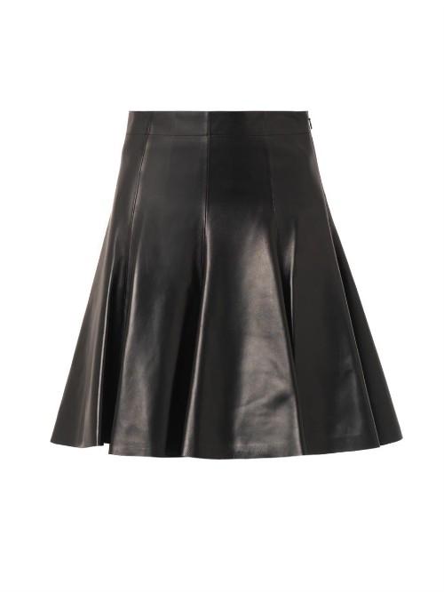 Versace High-waisted Leather Skirt