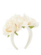 Matchesfashion.com Philippa Craddock - Rose Faux Flower Headband - Womens - White